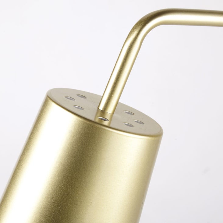 Maisons Du Monde ZEN MARKET - Lámpara De Escritorio De Metal Dorado Y Mármol Blanco