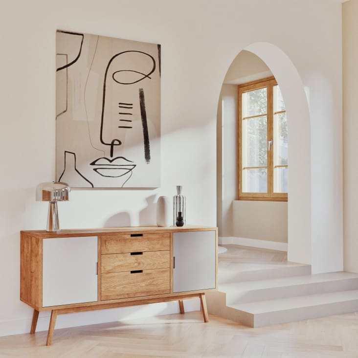 Maisons Du Monde ZISA - Lámpara Con Forma De Seta De Cristal Plateado