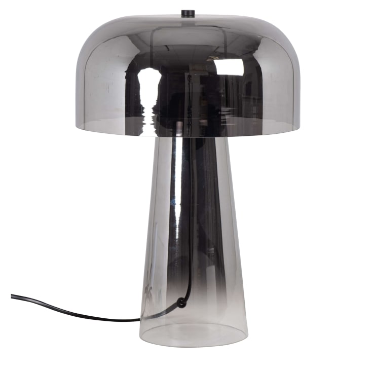 Maisons du Monde ZISA - Lámpara con forma de seta de cristal plateado