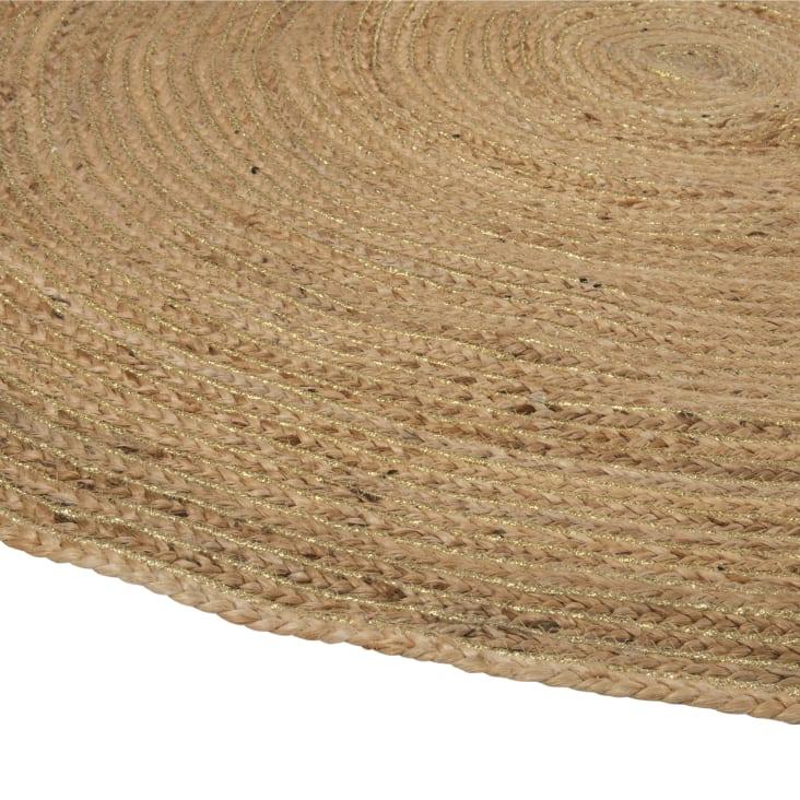 Maisons Du Monde Zoe - Alfombra Redonda De Yute Dorada D130