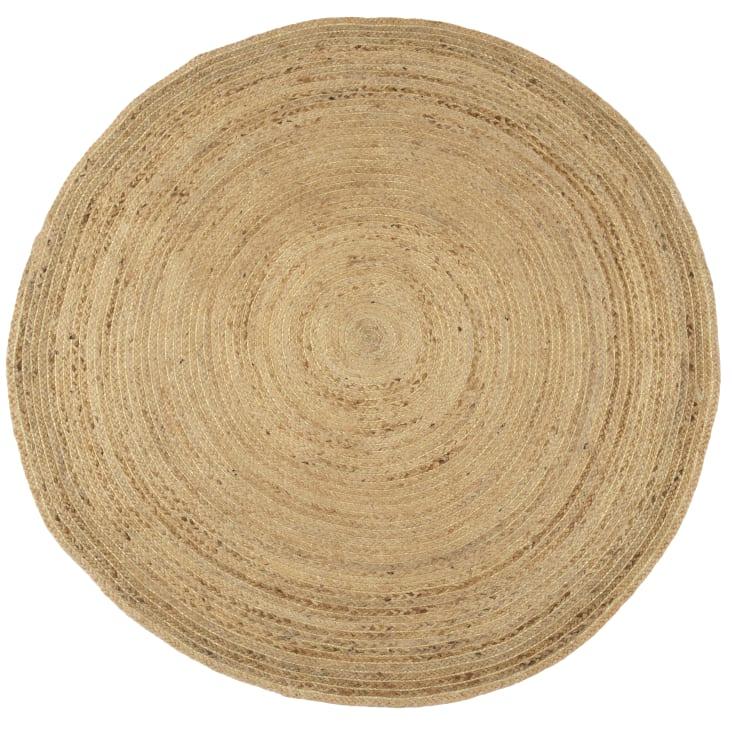 Maisons du Monde Zoe - Alfombra redonda de yute dorada D130