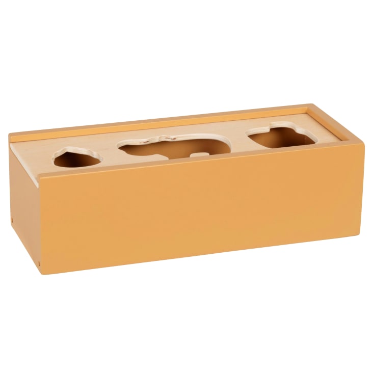 Maisons du Monde Zoo - Cubo de actividades para bebés en verde topo y naranja
