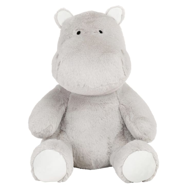 Maisons du Monde Zoo - Hipopótamo de peluche gris y blanco