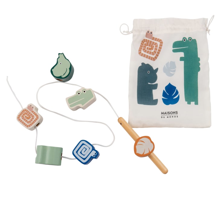 Maisons Du Monde Zoo - Juego De Cuentas De Madera Multicolor