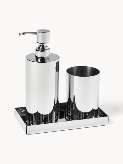 Westwing Accesorios de baño de metal Halston 3 pzas