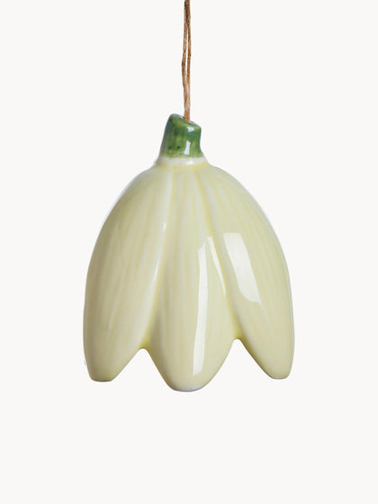 Westwing Adornos para colgar de cerámica de Pascua Dehlia 6 uds