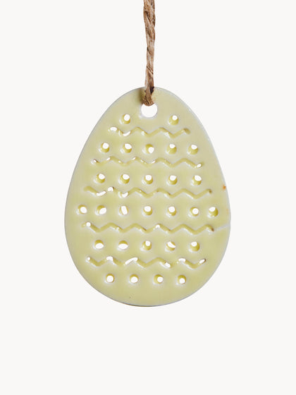 Westwing Adornos para colgar de cerámica de Pascua Dehlia 6 uds