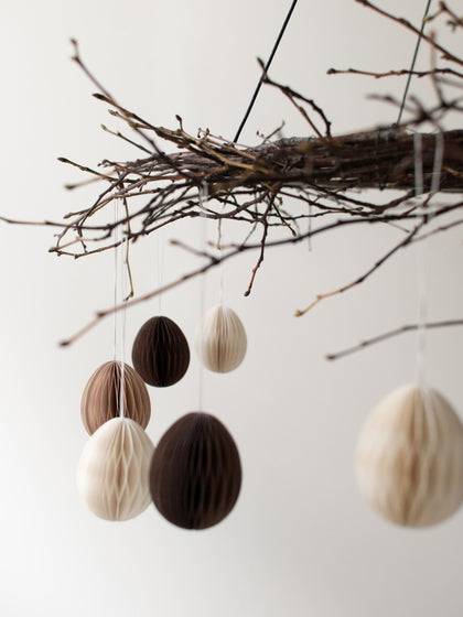 Westwing Adornos Para Colgar De Pascoa Artesanales Ovoid 4 Uds. Ø 7 Cm