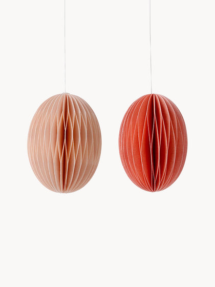 Westwing Adornos para colgar de Pascua artesanales Honeycomb 2 uds