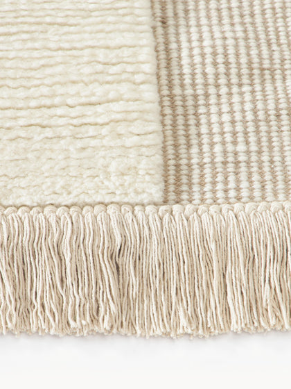 Westwing Alfombra Artesanal Con Relieve Y Flecos Laine