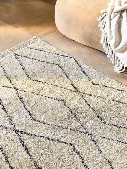 Westwing Alfombra Artesanal De Algodón Con Flecos Bina