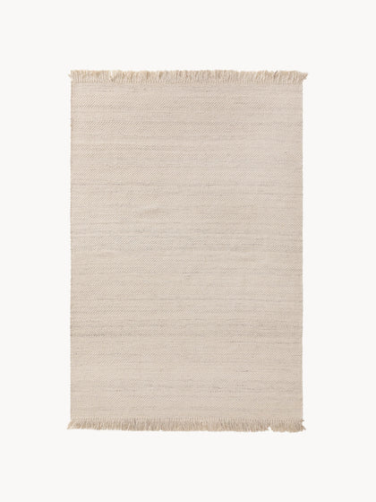 Westwing Alfombra artesanal de lana con flecos Lars