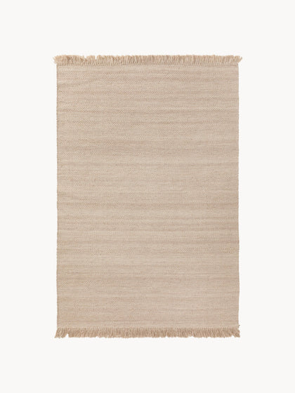 Westwing Alfombra artesanal de lana con flecos Lars