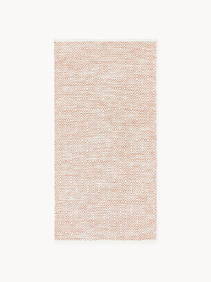 Westwing Alfombra artesanal exterior con estampado de rombos vintage Rika