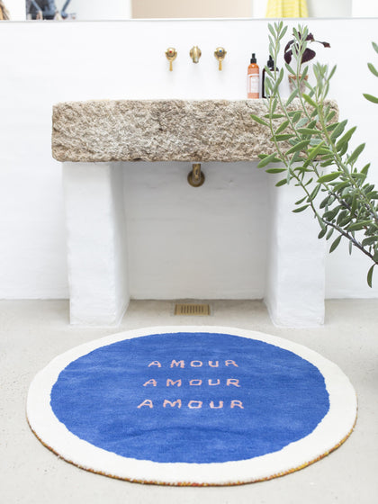 Westwing Alfombra Artesanal Redonda De Pelo Largo Amour