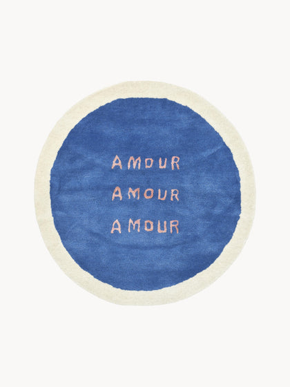 Westwing Alfombra Artesanal Redonda De Pelo Largo Amour