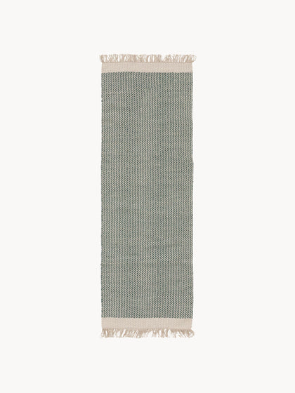 Westwing Alfombra corredor artesanal de lana con flecos Kim