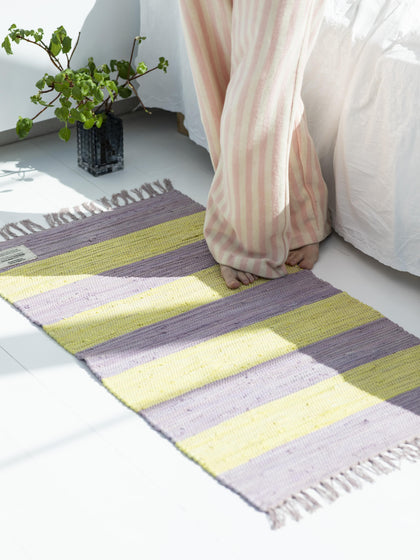 Westwing Alfombra Corredor Artesanal De Pelo Corto Con Borlas Chindi Tamaños Diferentes