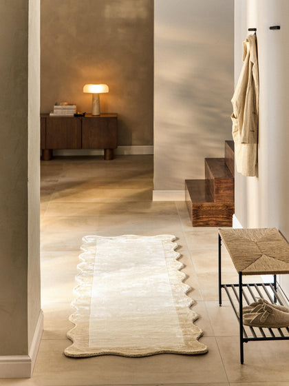 Westwing Alfombra Corredor Artesanal De Viscosa Ondulada Wavy