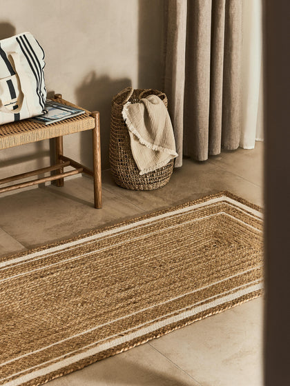 Westwing Alfombra Corredor Artesanal De Yute Clover