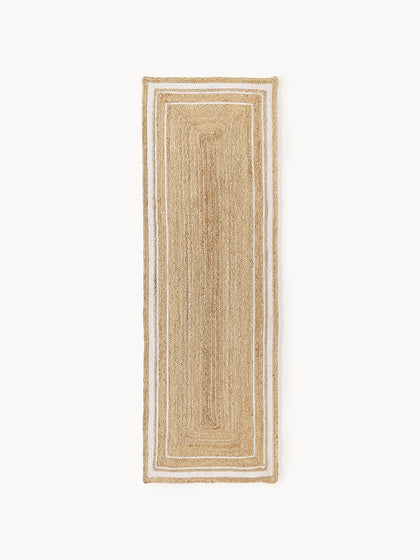 Westwing Alfombra corredor artesanal de yute Clover