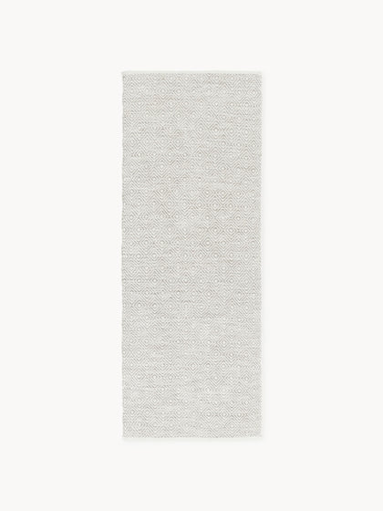 Westwing Alfombra corredor artesanal exterior con estampado de rombos vintage Rika