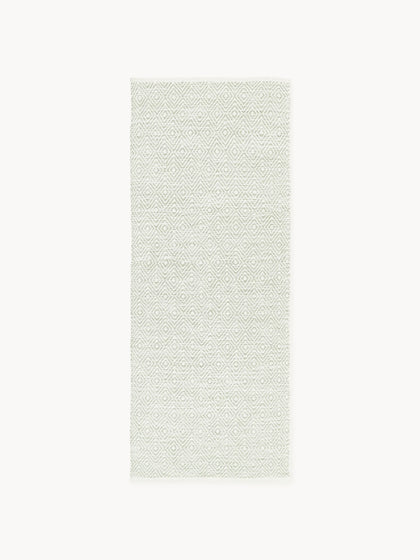 Westwing Alfombra corredor artesanal exterior con estampado de rombos vintage Rika