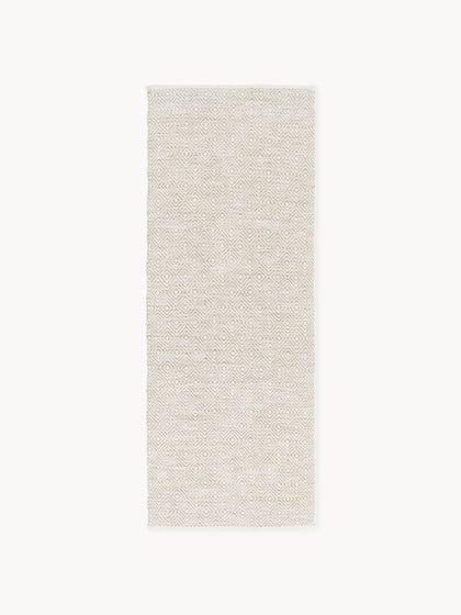 Westwing Alfombra corredor artesanal exterior con estampado de rombos vintage Rika