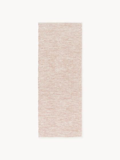 Westwing Alfombra corredor artesanal exterior con estampado de rombos vintage Rika