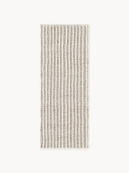 Westwing Alfombra corredor artesanal para exterior a rayas Turner
