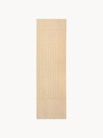 Westwing Alfombra corredor de pelo corto con flecos de diseño Folkform Monochrome