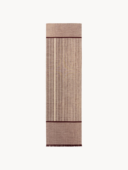 Westwing Alfombra corredor de pelo corto con flecos de diseño Folkform Monochrome