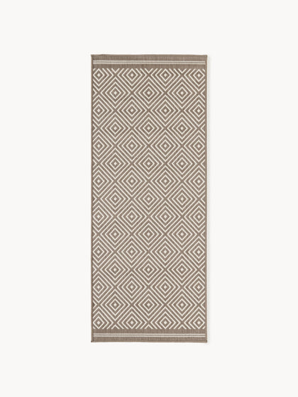Westwing Alfombra corredor exterior reversible en rombos Reddy