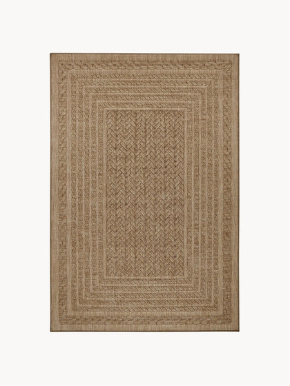 Westwing Alfombra de interior/exterior en look yute Limonero