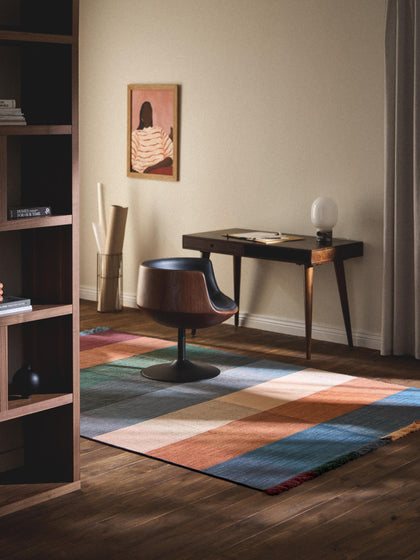 Westwing Alfombra De Lana A Cuadros Con Flecos Bliss