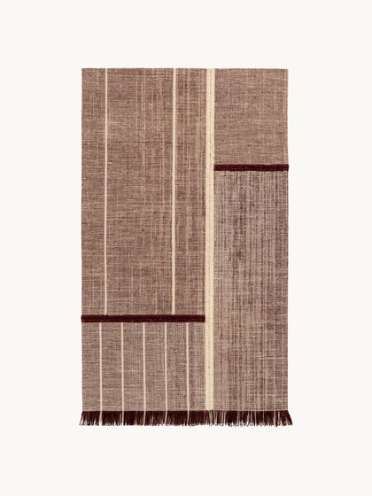 Westwing Alfombra de pelo corto con flecos diseño Folkform Monochrome
