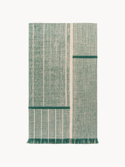 Westwing Alfombra de pelo corto con flecos diseño Folkform Monochrome