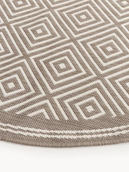 Westwing Alfombra Exterior Reversible Redonda En Rombos Reddy