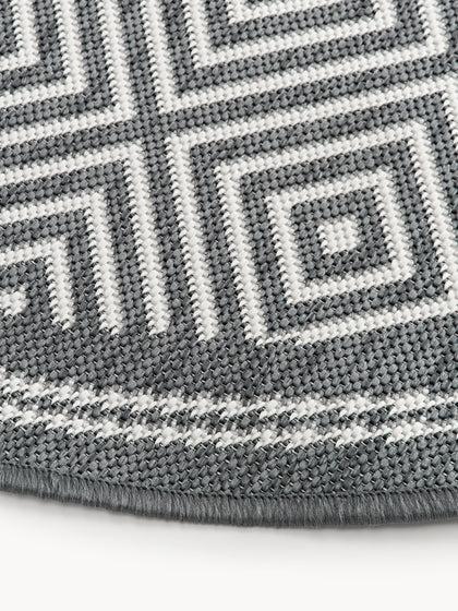 Westwing Alfombra Exterior Reversible Redonda En Rombos Reddy