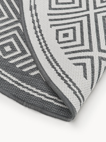 Westwing Alfombra Exterior Reversible Redonda En Rombos Reddy