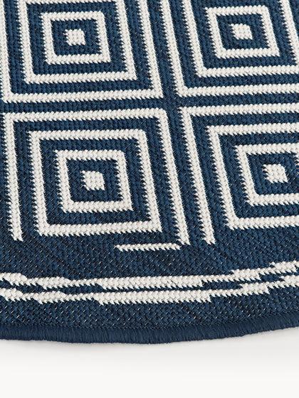 Westwing Alfombra Exterior Reversible Redonda En Rombos Reddy