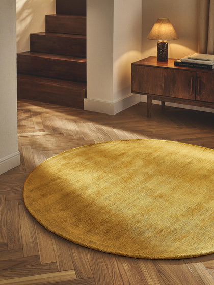 Westwing Alfombra Redonda Artesanal De Viscosa Jane