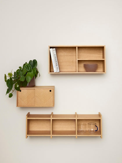 Westwing Aparador De Pared De Madera Con Diseño En Espiga Herringbone