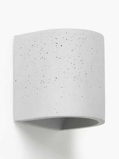 Westwing Aplique LED de hormigón para exterior Kyra