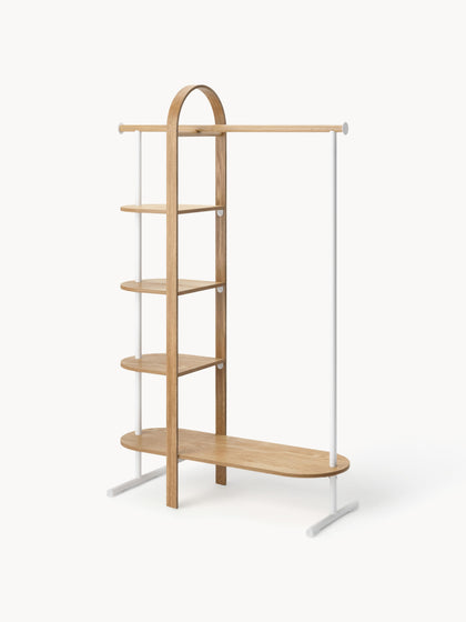 Westwing Armario de madera de eucalipto con estantes Bellwood