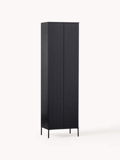 Westwing Armario de madera de pino con frente acanalado Avourio