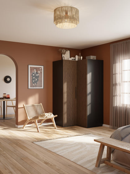 Westwing Armario Esquinero Modular Simone 2 Puertas (115 cm)