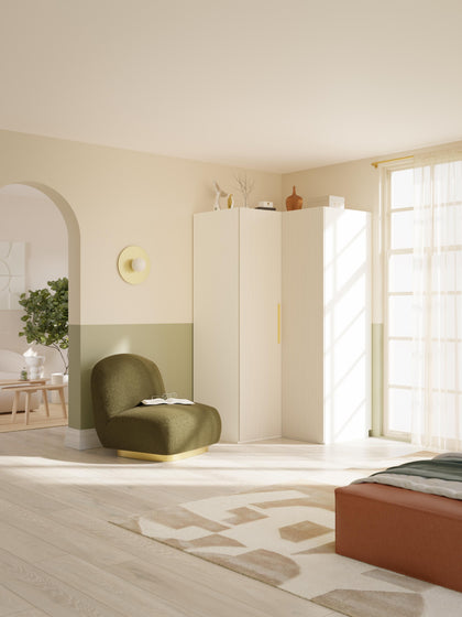 Westwing Armario Esquinero Modular Simone 2 Puertas (115 cm)