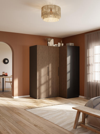 Westwing Armario Esquinero Modular Simone 3 Puertas (165 cm) Variantes Diferentes