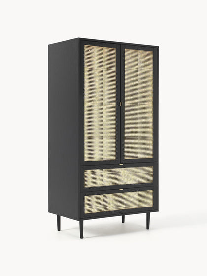 Westwing Armario pequeño con tejido vienés Aries 2 puertas